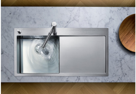 Мойка Blanco Claron 5S-IF/A крыло нержавеющая сталь полированная чаша слева клапан-автомат InFino 521626