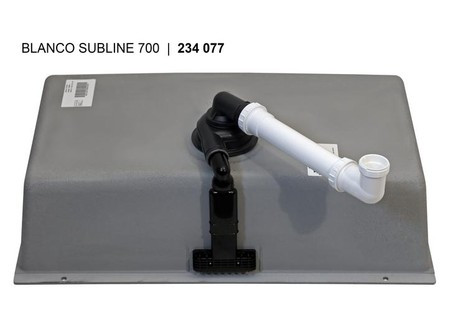 Мойка Blanco SUBLINE 700-U SILGRANIT темная скала клапан-автомат InFino 523443