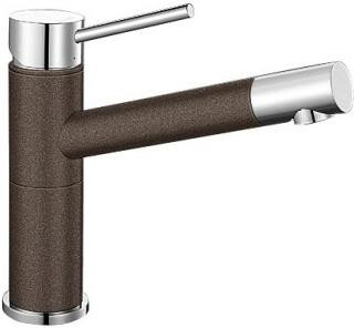 Смеситель Blanco Alta compact chrome/Silgranit кофе 515324
