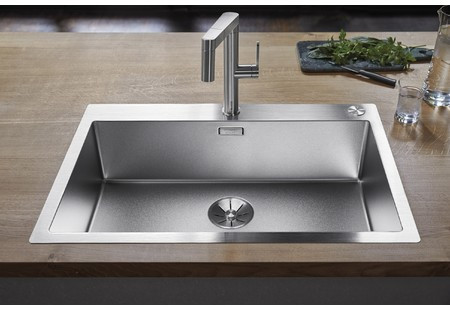 Мойка Blanco Claron 700-IF/A Durinox® отводная арматура InFino® нержавеющая сталь полированная клапан-автомат InFino 523394