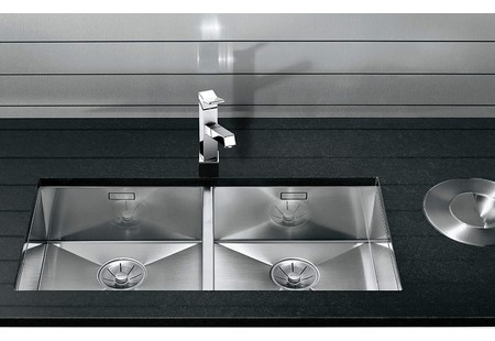 Мойка Blanco Zerox 400/400-U нержавеющая сталь полированная клапан-автомат InFino 521620