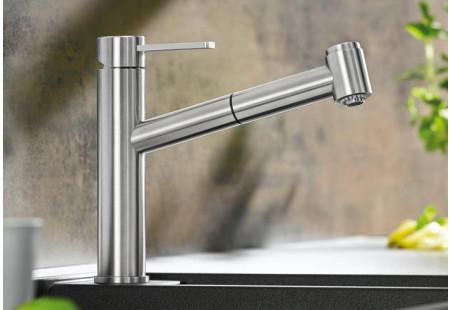 Смеситель Blanco AMBIS-S нержавеющая сталь полированная 523119