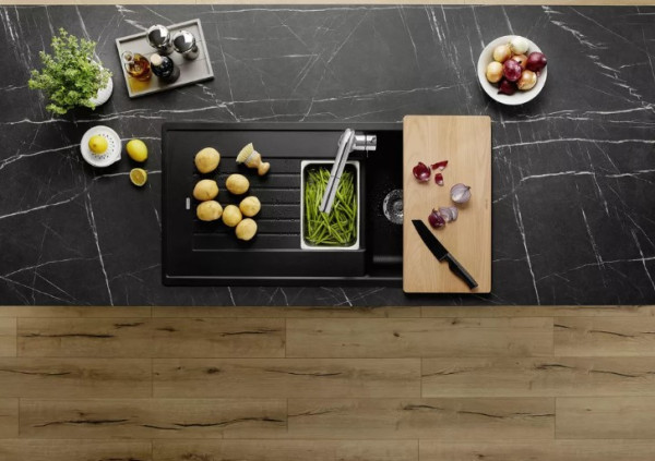 Мойка Blanco Zia 6 S Silgranit черный чаша справа 526021