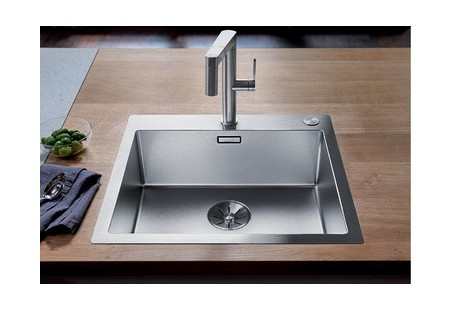 Мойка Blanco Claron 500-IF/A Durinox® отводная арматура InFino® нержавеющая сталь полированная клапан-автомат InFino 523393