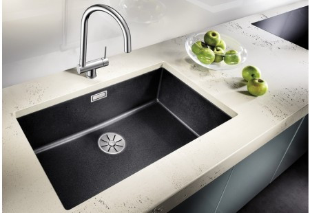 Мойка Blanco SUBLINE 700-U SILGRANIT антрацит клапан-автомат InFino 523442