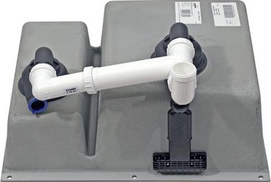 Мойка Blanco SUBLINE 340/160-U SILGRANIT темная скала клапан-автомат InFino 523549