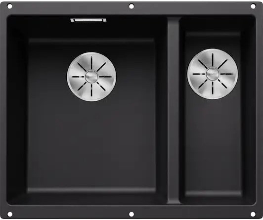 Мойка Blanco SUBLINE 340/160-U SILGRANIT Черный клапан-автомат InFino 525985