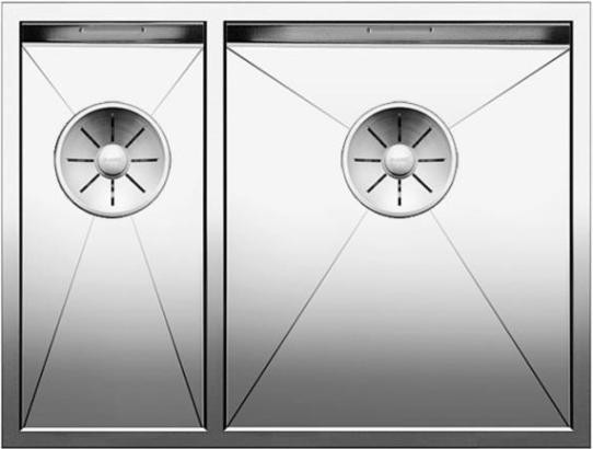Мойка Blanco Zerox 340/180-IF/N нержавеющая сталь полированная клапан-автомат InFino 521612