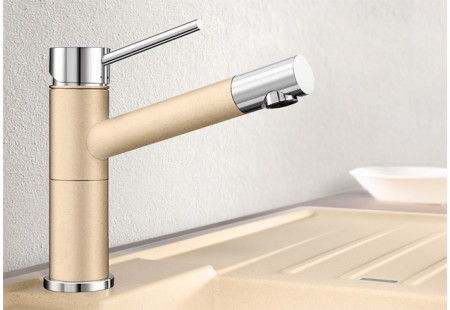Смеситель Blanco Alta compact chrome/Silgranit антрацит 515323