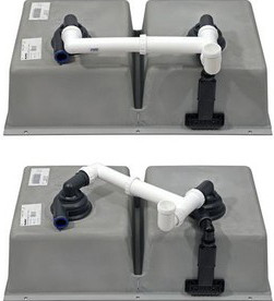 Мойка Blanco SUBLINE 350/350-U SILGRANIT антрацит клапан-автомат InFino 523574