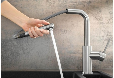 Смеситель Blanco Lanora-S-F нержавеющая сталь 526180