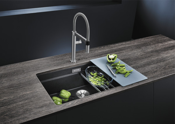 Мойка Blanco Etagon 700-U SILGRANIT PuraDur темная скала клапан-автомат InFino 525168