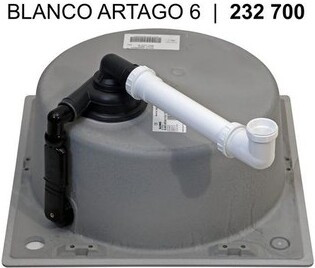 Мойка Blanco ARTAGO 6 темная скала клапан-автомат InFino 521756
