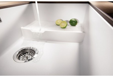 Мойка Blanco SUBLINE 700-U Level SILGRANIT темная скала чаша слева клапан-автомат InFino 523539