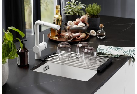 Мойка Blanco SUBLINE 400-U SILGRANIT темная скала клапан-автомат InFino 523423