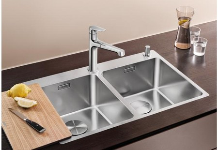Мойка Blanco Andano 340/340-IF-A нержавеющая сталь полированная клапан-автомат InFino 522997