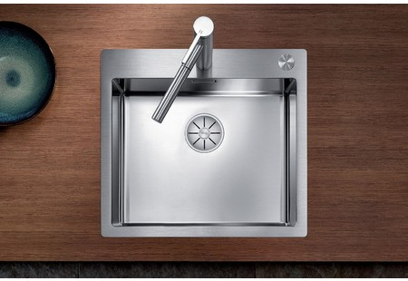 Мойка Blanco Claron 500-IF/A Durinox® отводная арматура InFino® нержавеющая сталь полированная клапан-автомат InFino 523393
