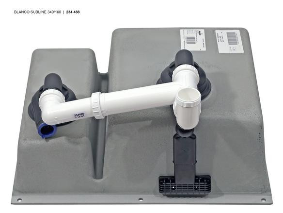 Мойка Blanco SUBLINE 340/160-U черный клапан-автомат InFino 525986