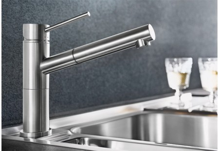 Смеситель Blanco Alta-S Compact нержавеющая сталь 517182
