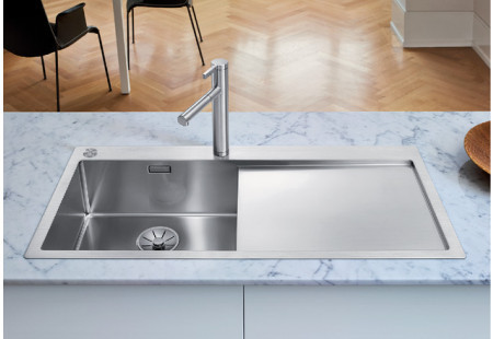 Мойка Blanco Claron 5S-IF/A крыло нержавеющая сталь полированная чаша слева клапан-автомат InFino 521626