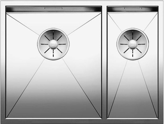 Мойка Blanco Zerox 340/180-U нержавеющая сталь полированная клапан-автомат InFino 521613