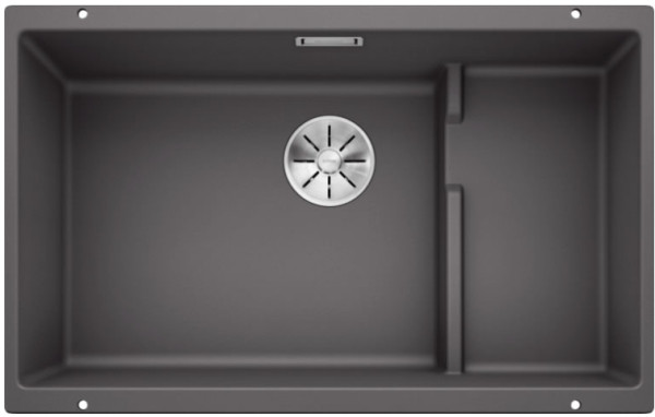 Мойка Blanco SUBLINE 700-U Level SILGRANIT темная скала чаша слева клапан-автомат InFino 523539