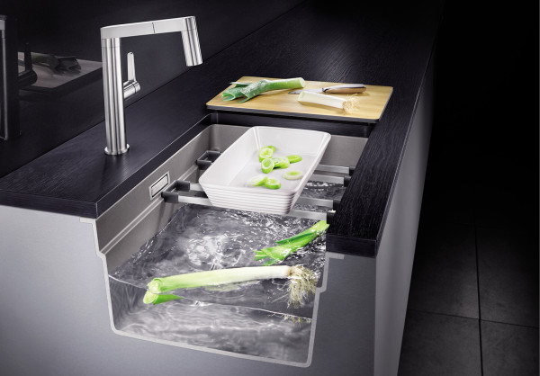 Мойка Blanco Etagon 700-U SILGRANIT PuraDur темная скала клапан-автомат InFino 525168