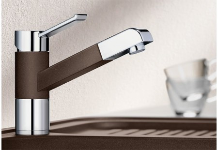 Смеситель Blanco Zenos-S chrome/Silgranit антрацит 517819