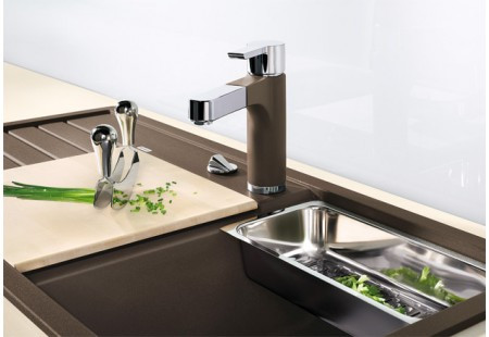Смеситель Blanco Pylos-S chrome/Silgranit белый 512970