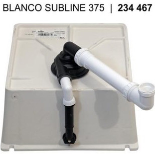 Мойка Blanco SUBLINE 375-U керамика отводная арматура InFino® глянцевая магнолия клапан-автомат InFino 523727