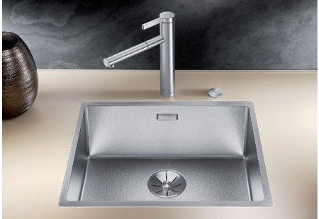 Мойка Blanco Claron 500-IF Durinox® отводная арматура InFino® нержавеющая сталь полированная клапан-автомат InFino 523390